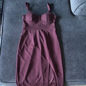 Plum Trixxi Dress with Slit- Size S US